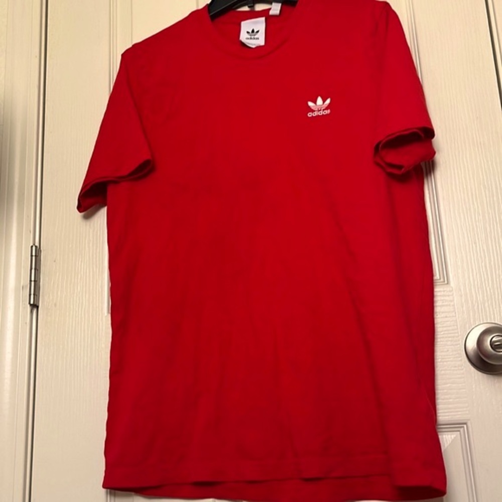 Adidas red tee